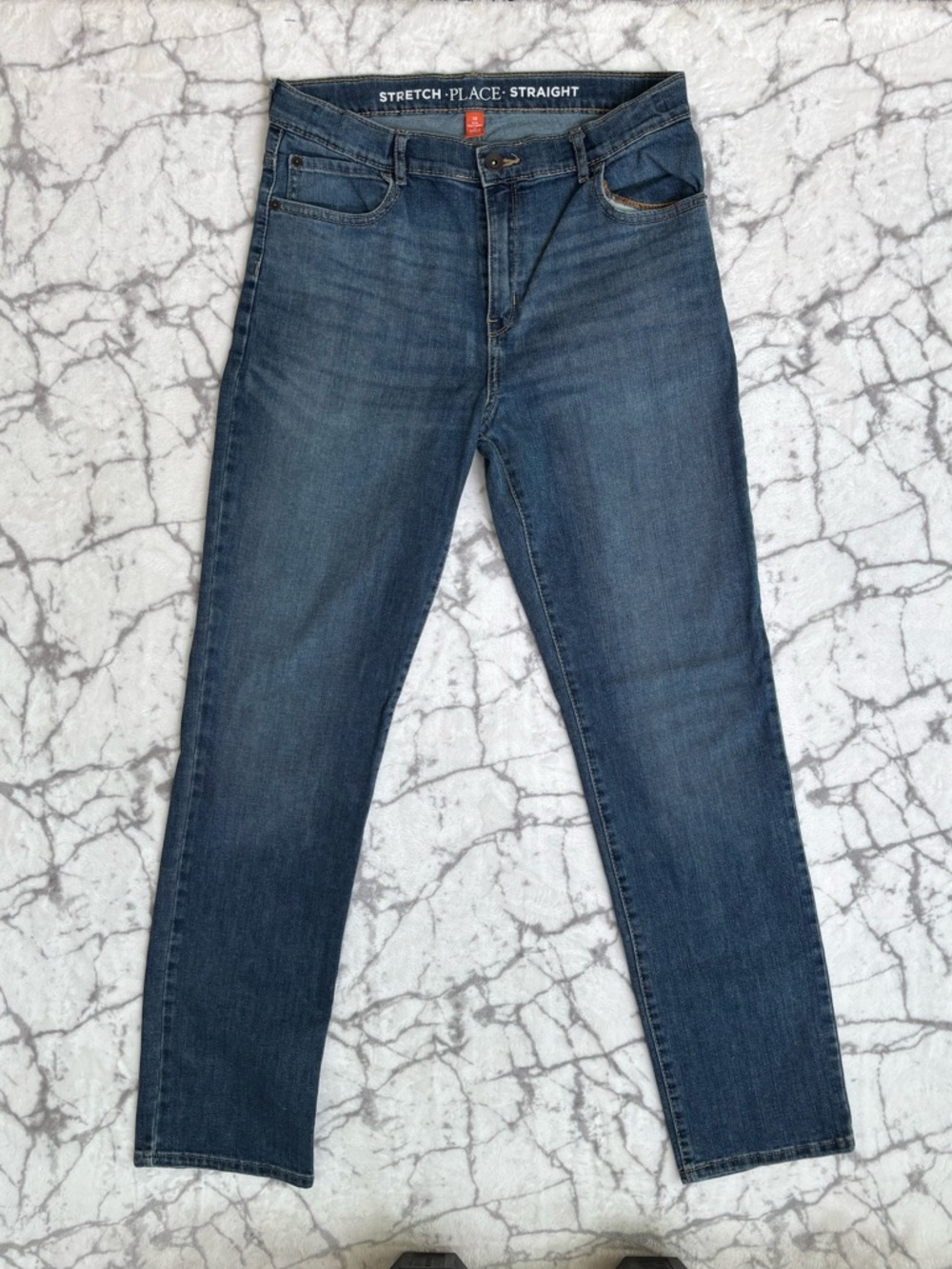 PLACE Blue Jeans Boy's 18 Stretch Straight Leg Skinny Comfort